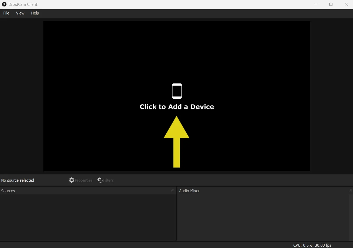 click to add a device