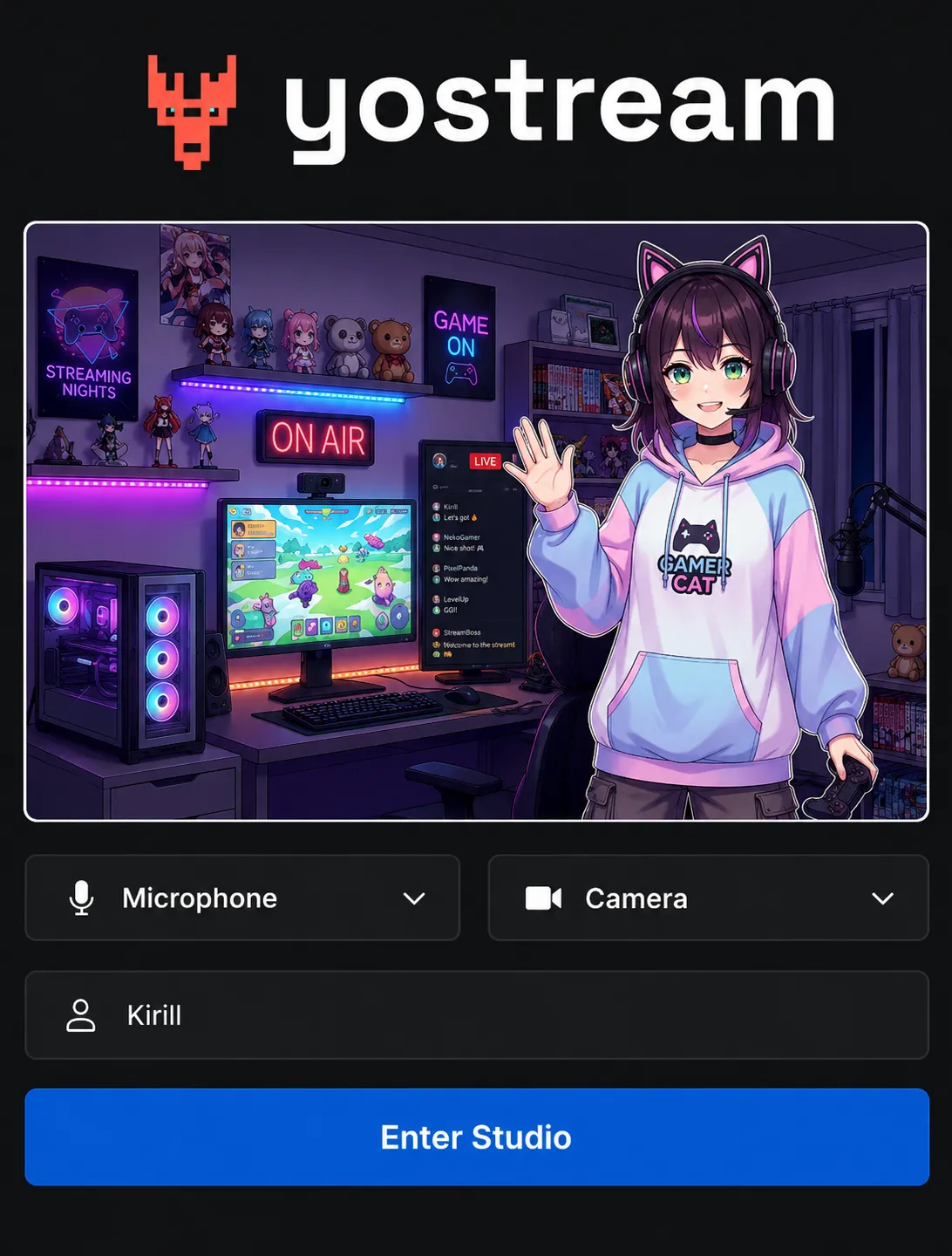 enter yostream studio