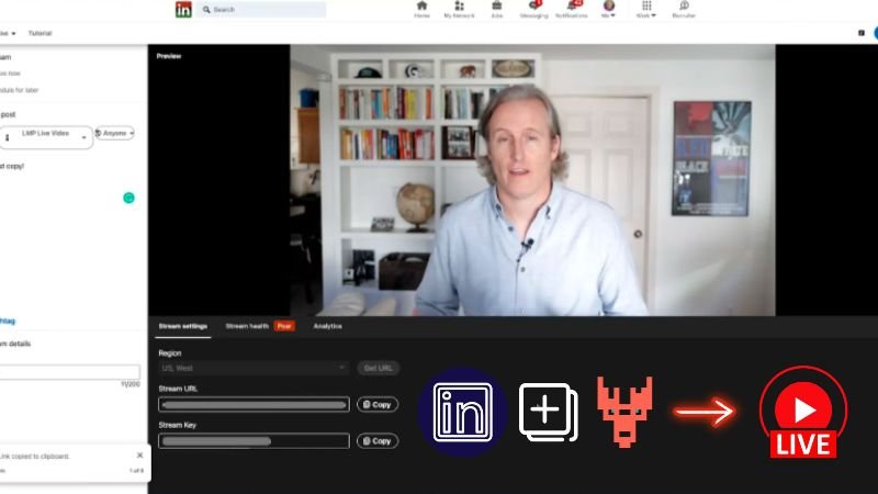Live Stream To LinkedIn Using Yostream