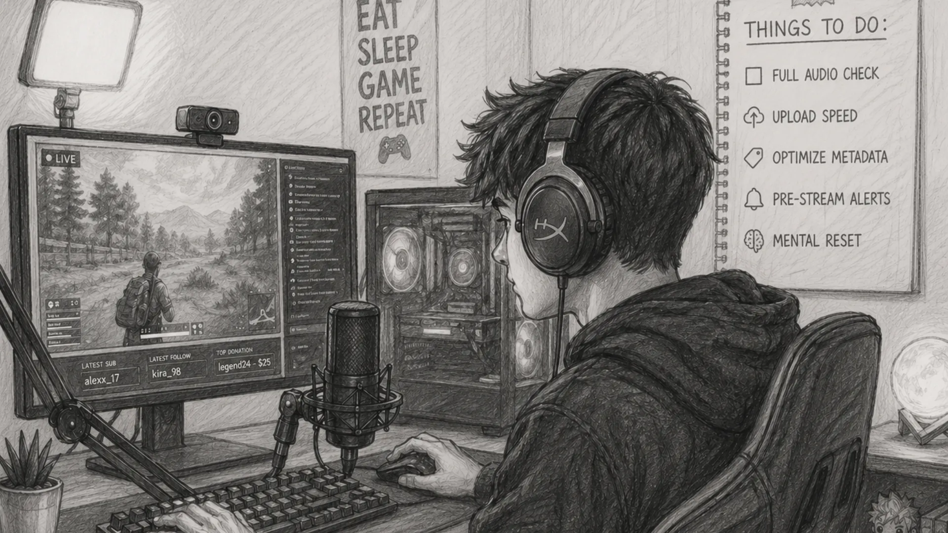pre-stream checklist