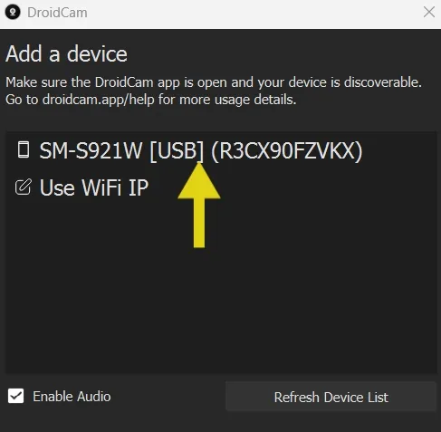 select usb