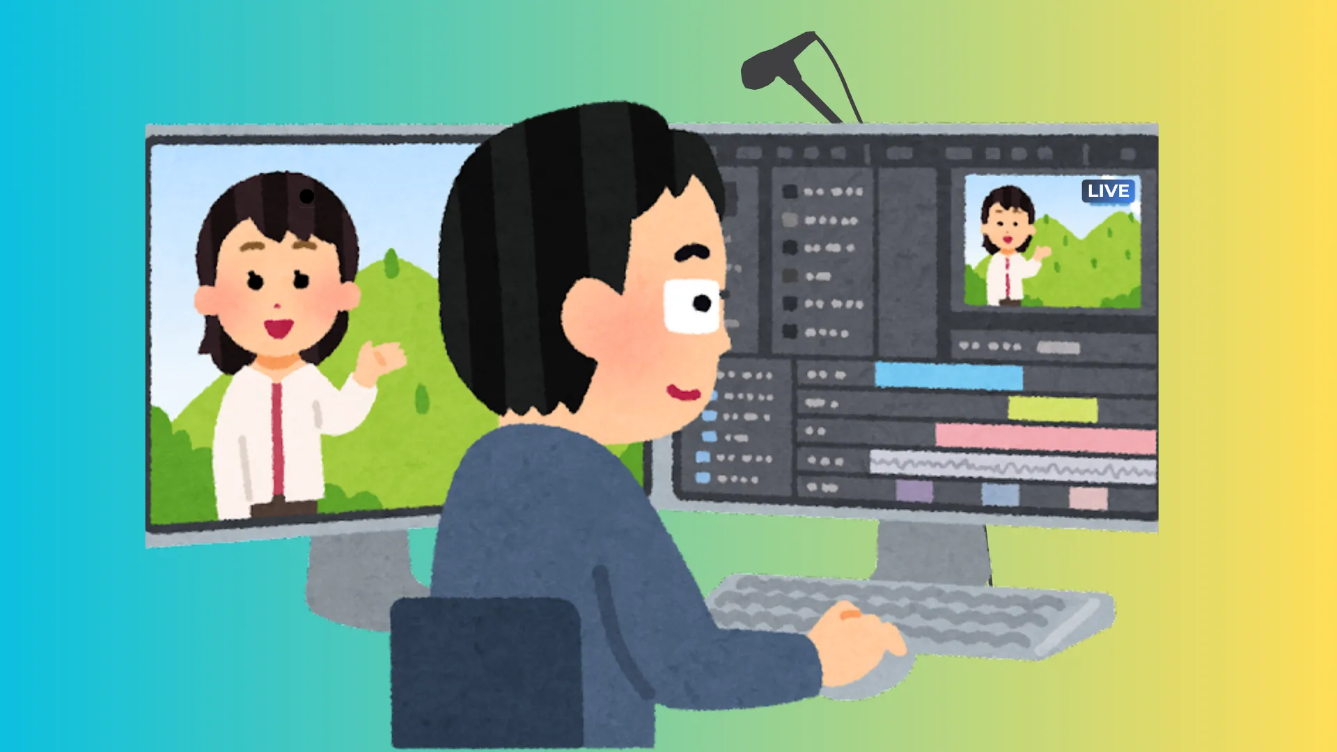 single-microphone-dual-pc-setup